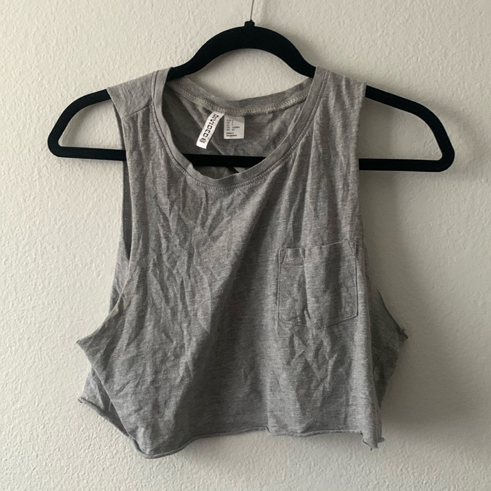 Grey crop top